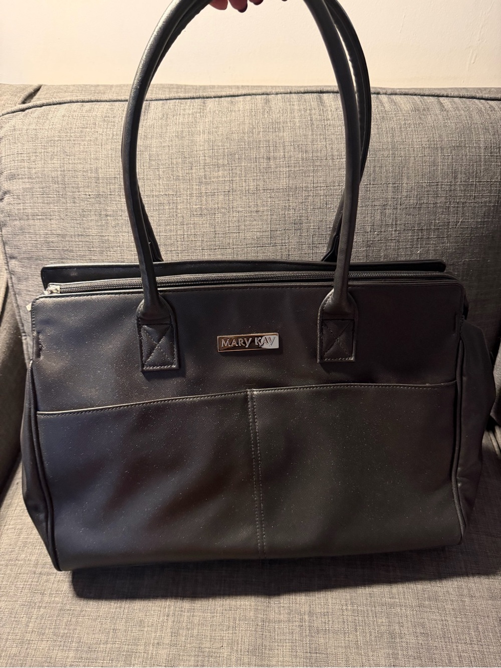 Mary Kay Black Leather Tote Bag